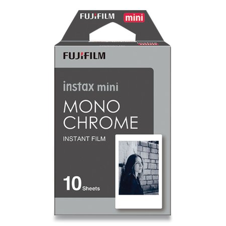 FUJIFILM Monochrome Instax Film, Black and White, 10 Sheets 600017161